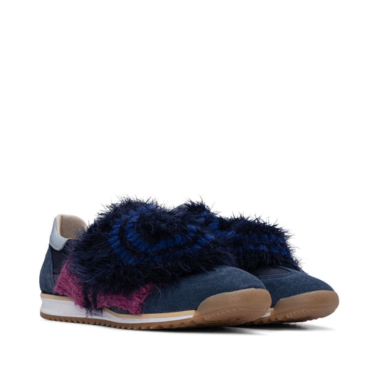 Sapatilha Mulher Com Detalhe em Malha e Pêlo - Tamanho 38