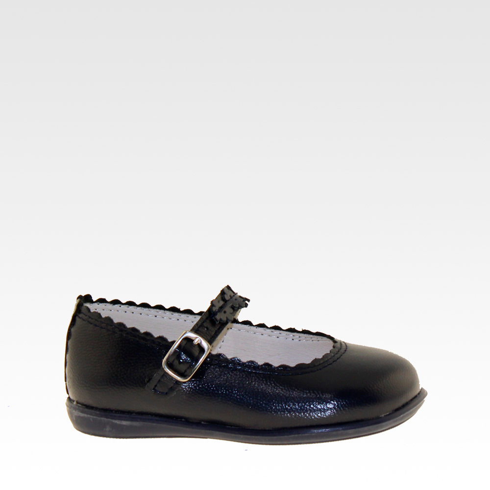 Sapato Clássico Criança Pele Azul Marinho