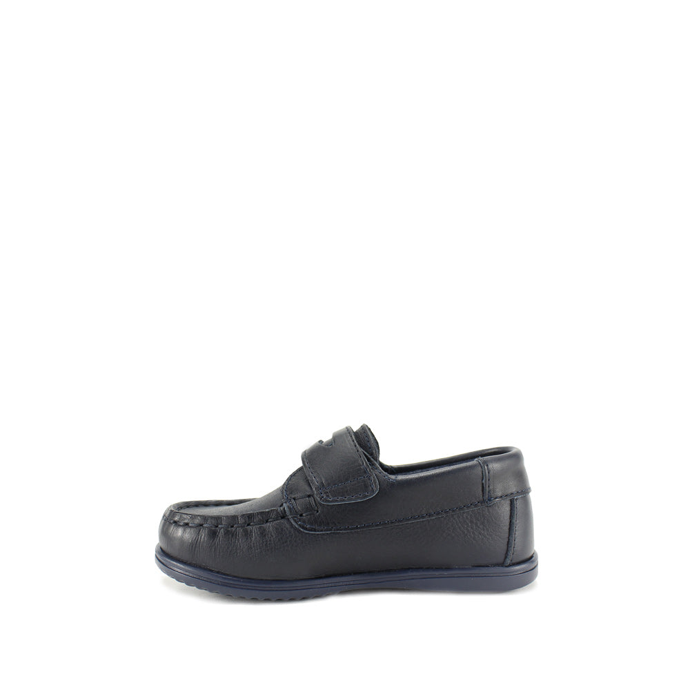 Sapato Vela Criança Pele Azul Marinho