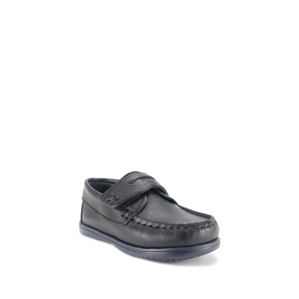 Sapato Vela Criança Pele Azul Marinho