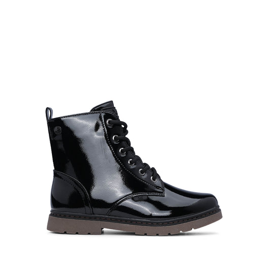 Botim Casual Criança Verniz Preto