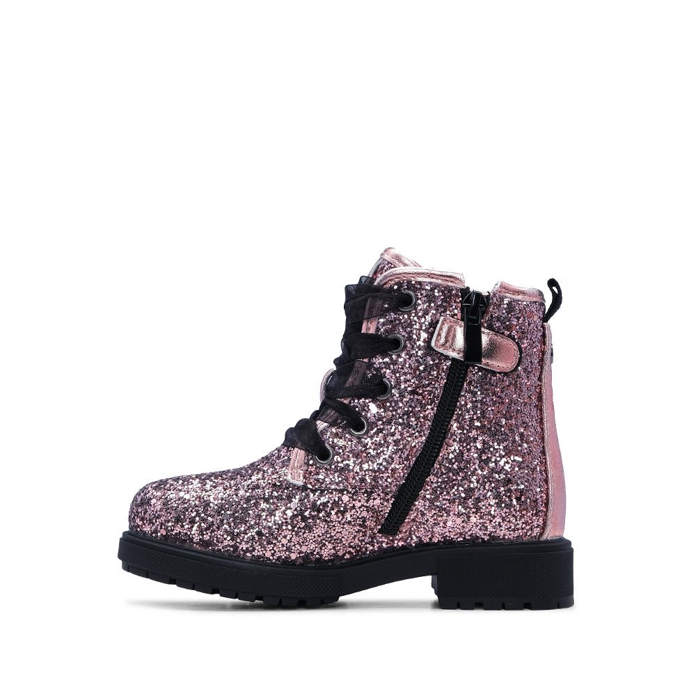 Bota Casual Criança Pele Sintética Rosa