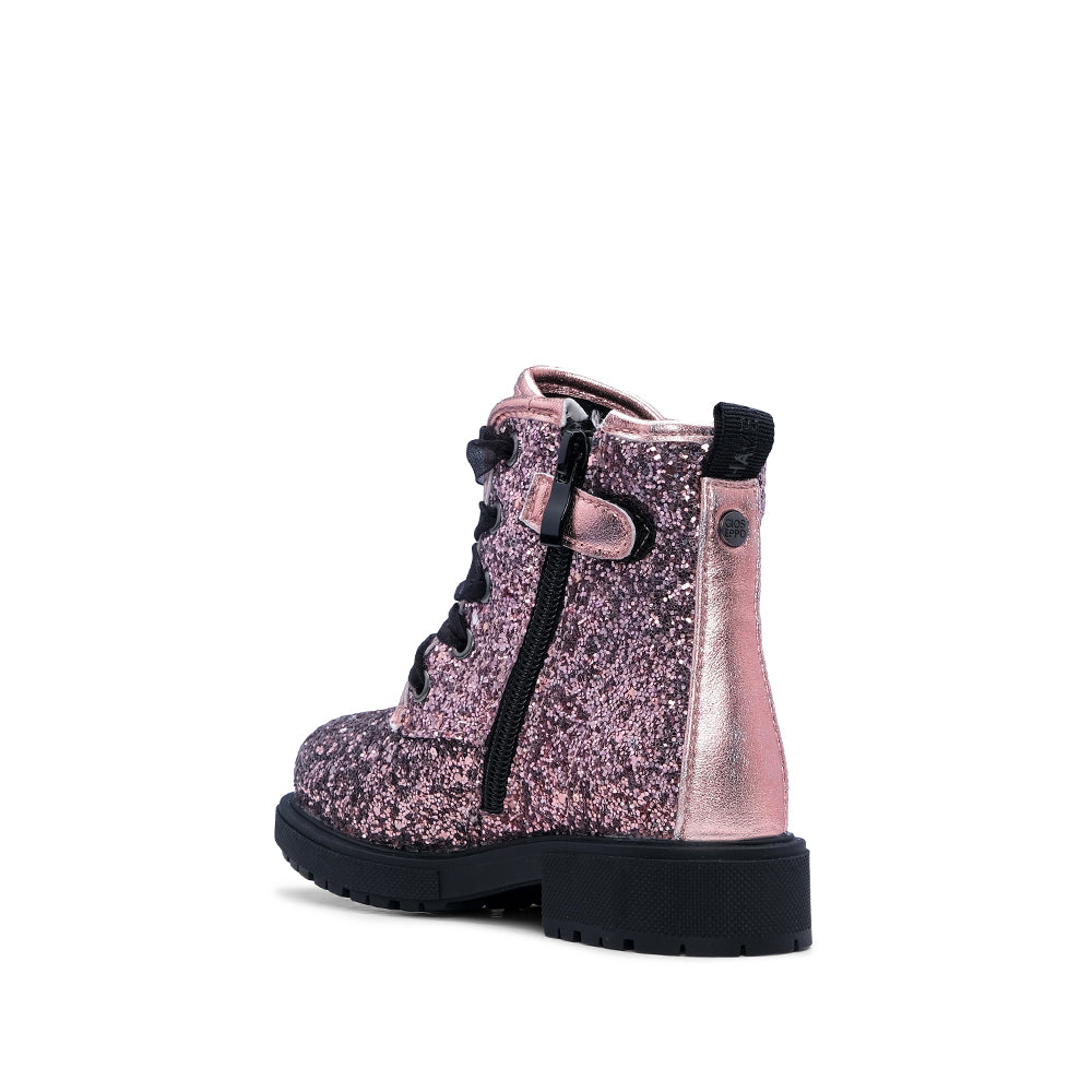 Bota Casual Criança Pele Sintética Rosa