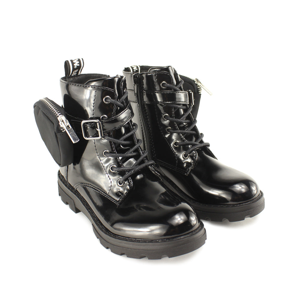 Bota Casual Criança Pele Sintética Preto