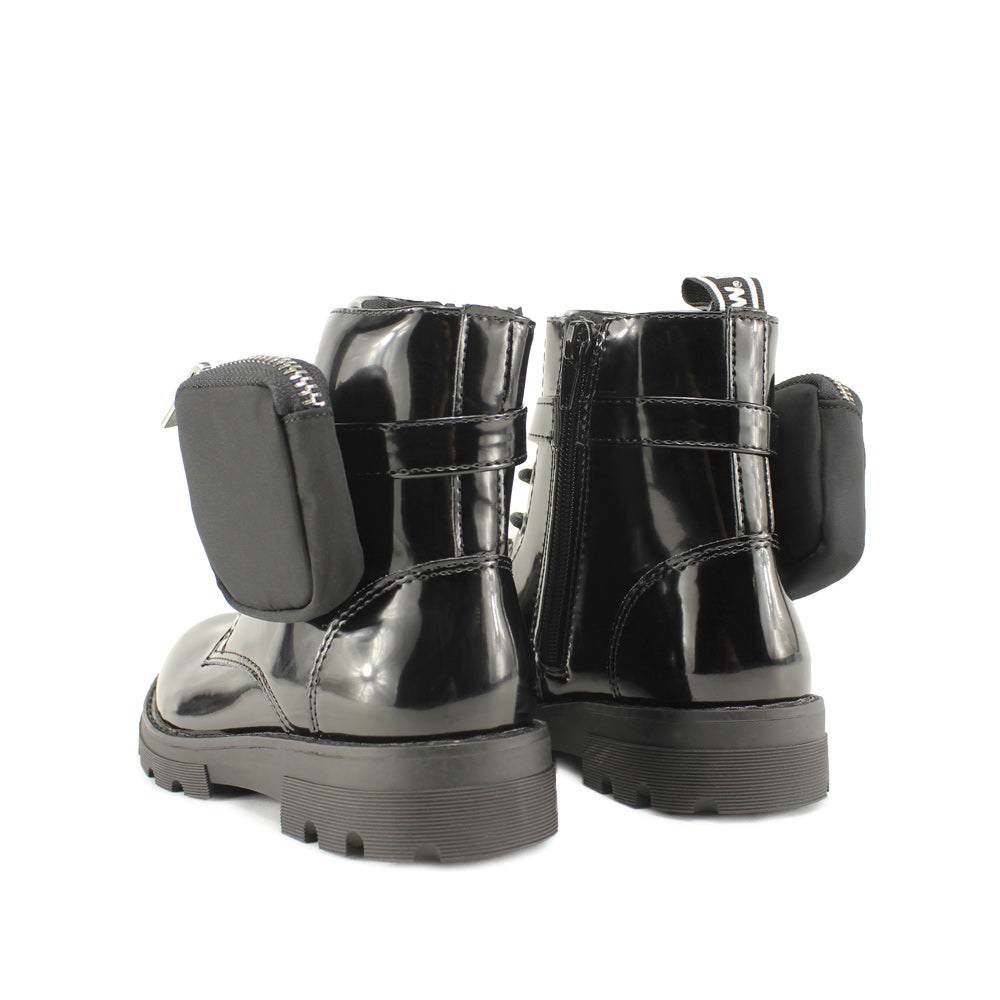Bota Casual Criança Pele Sintética Preto
