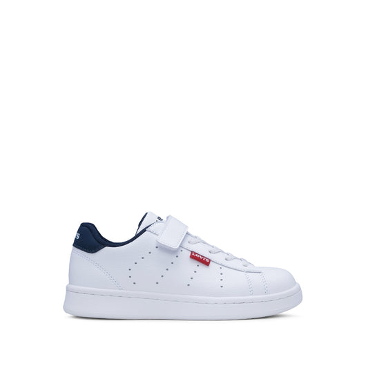 Sapatilha Casual Criança Pele Sintética Branco E Azul