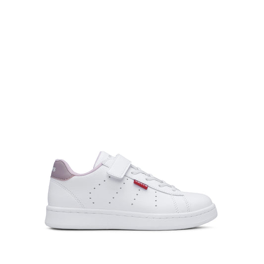 Sapatilha Casual Criança Pele Sintética Branco E Rosa