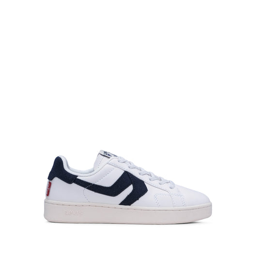 Sapatilha Casual Criança Pele Sintética Branco E Azul