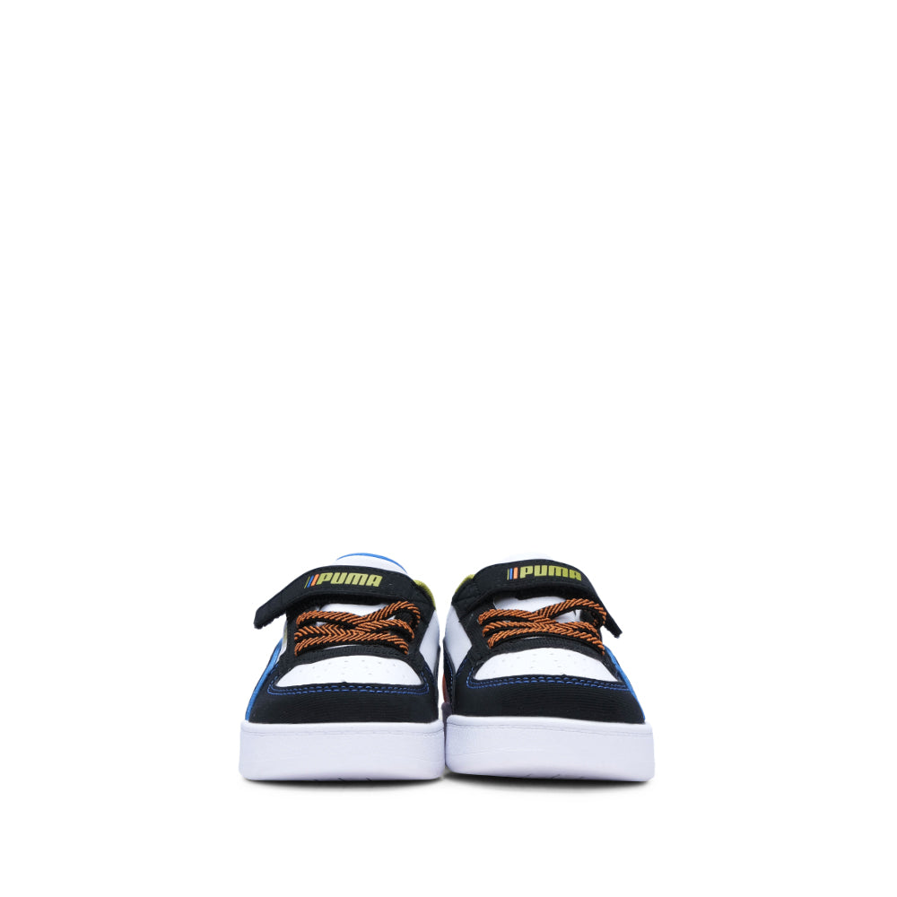 Sapatilha Casual Criança Pele Sintética Branco E Azul