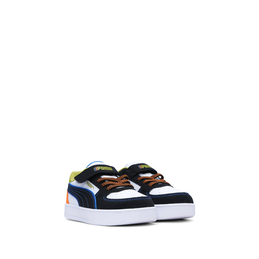 Sapatilha Casual Criança Pele Sintética Branco E Azul