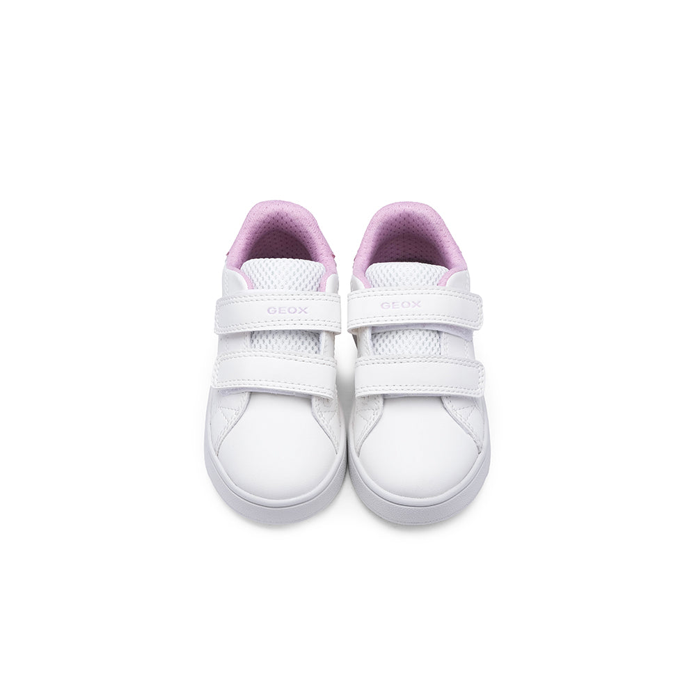 Sapatilha Casual Menina Pele Sintética Branco E Rosa