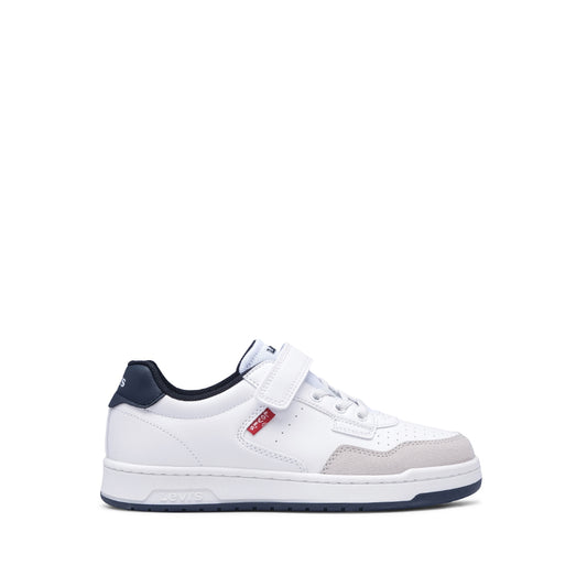 Sapatilha Casual Criança Pele Sintética Branco E Azul