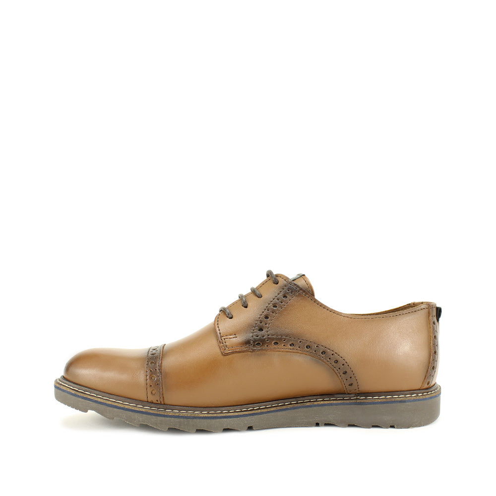 Sapato Casual Homem Pele Cognac