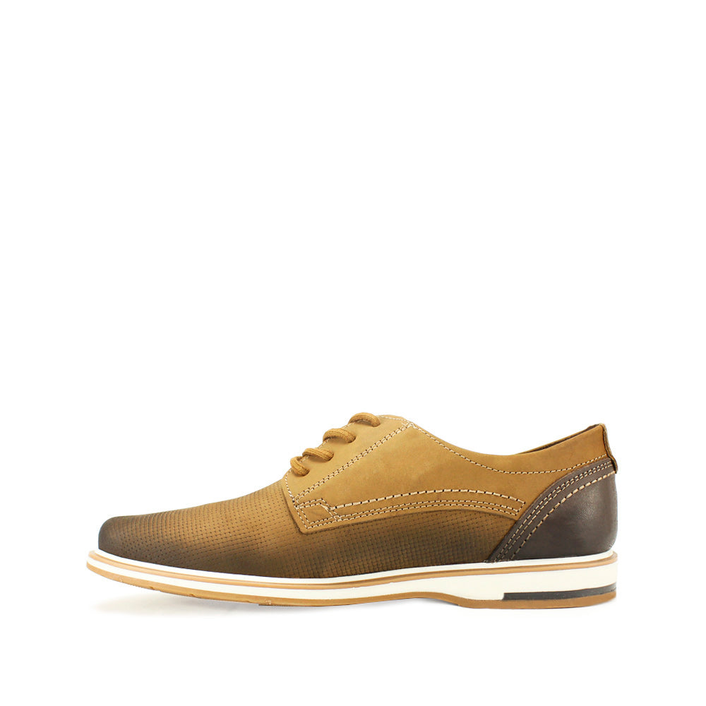 Sapato Casual Homem Nobuck Camel