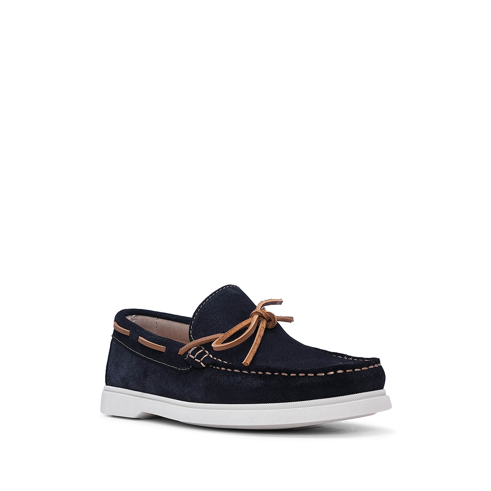 Sapato Vela Homem Camurça Azul Marinho