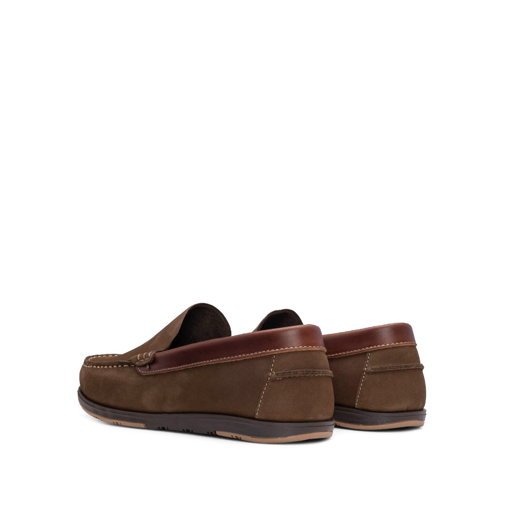Sapato Mocassim Homem Nobuck Camel