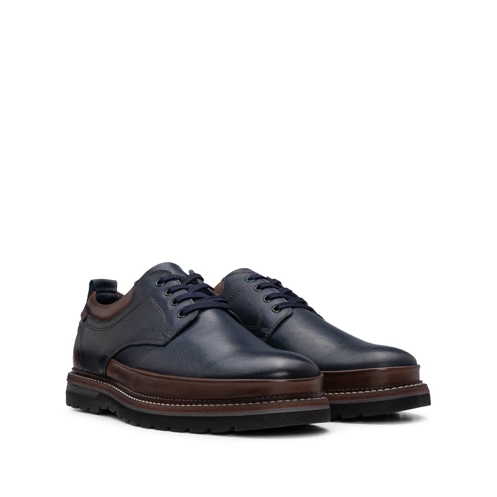 Sapato Casual Homem Pele Azul