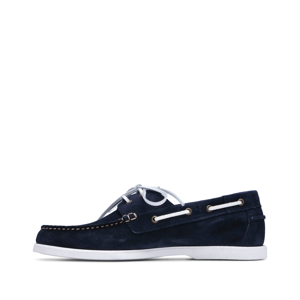 Sapato Vela Homem Camurça Azul Marinho