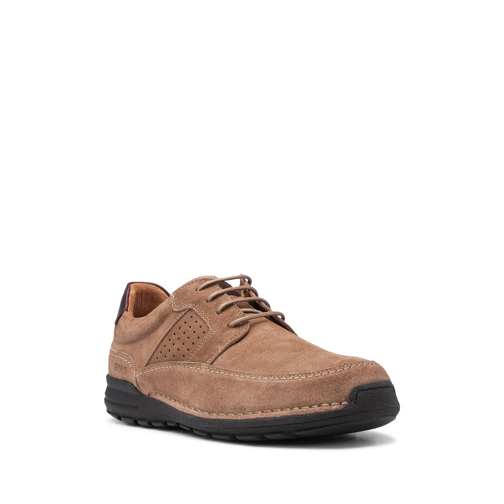 Sapato Casual Homem Camurça Taupe