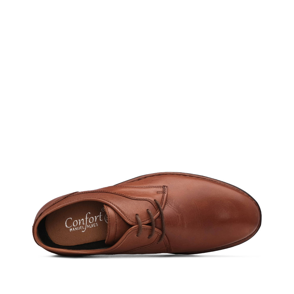 Sapato Casual Homem Gravado Castanho