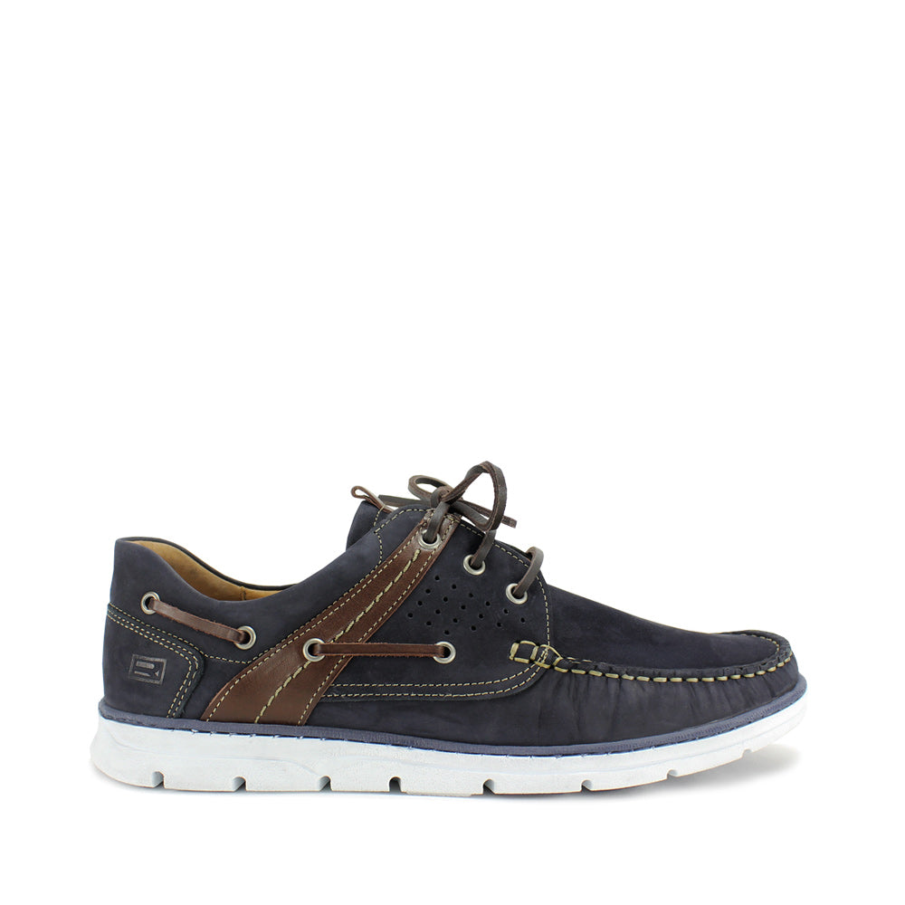 Sapato Casual Homem Nobuck Azul