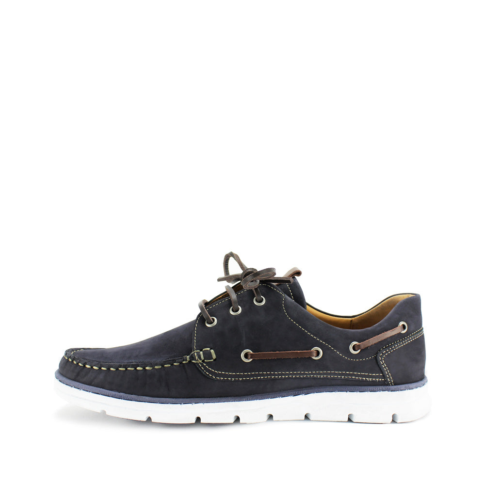 Sapato Casual Homem Nobuck Azul