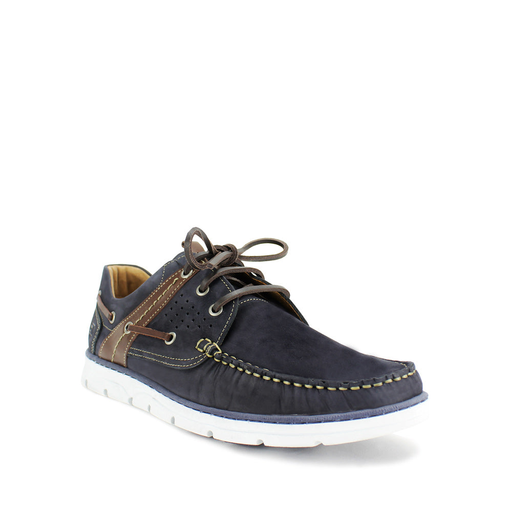 Sapato Casual Homem Nobuck Azul