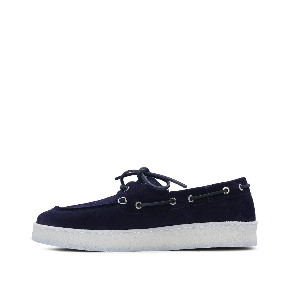 Sapato Casual Homem Camurça Azul Marinho