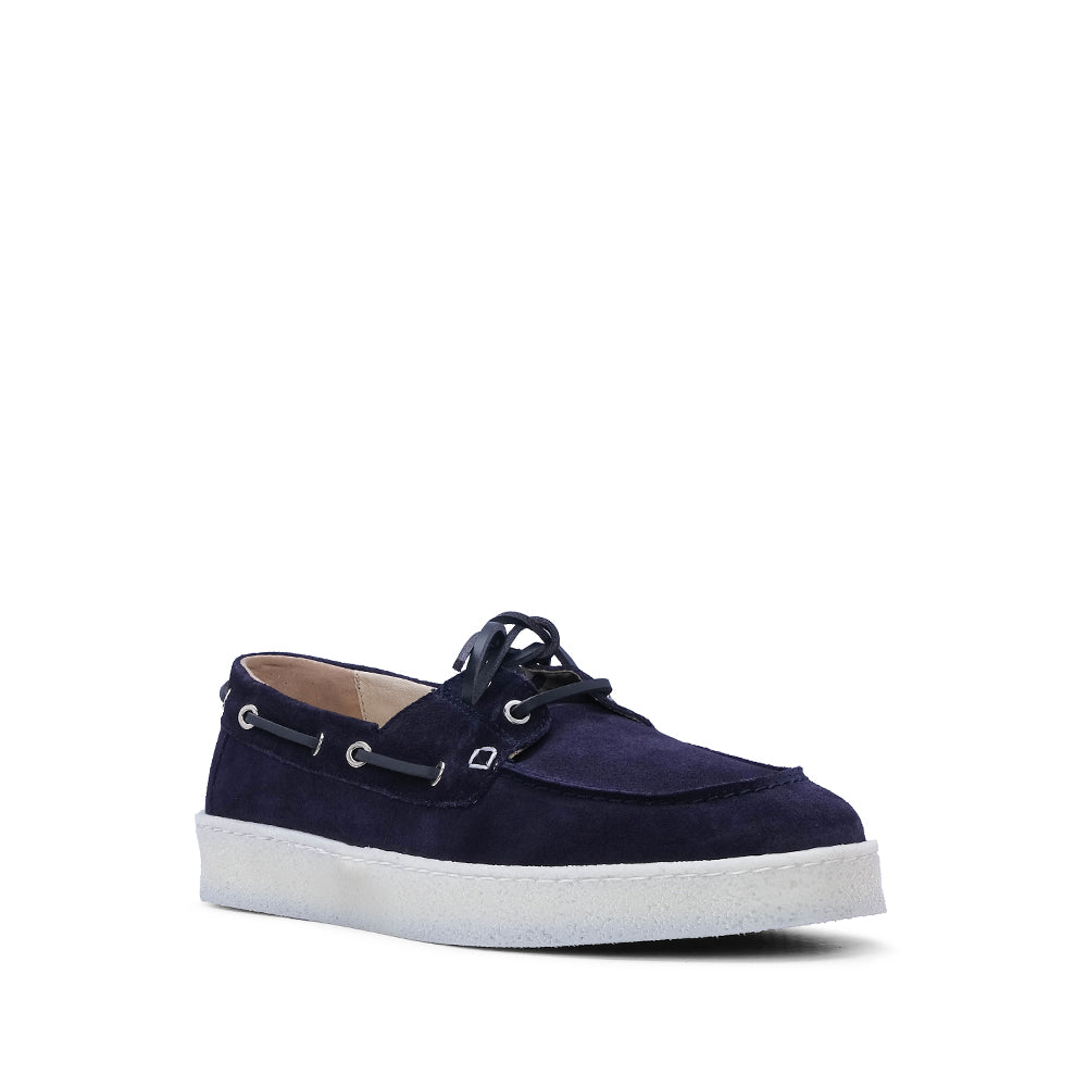 Sapato Casual Homem Camurça Azul Marinho