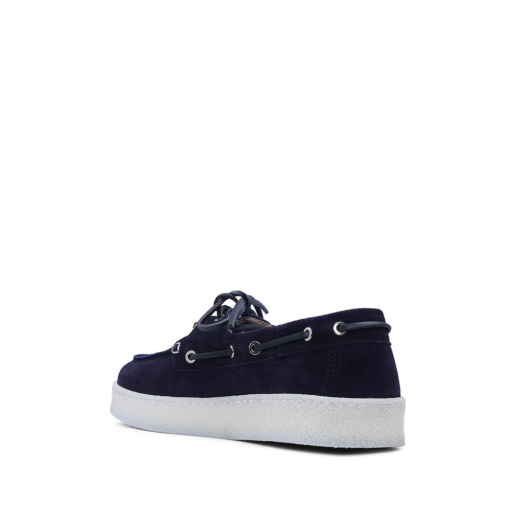 Sapato Casual Homem Camurça Azul Marinho