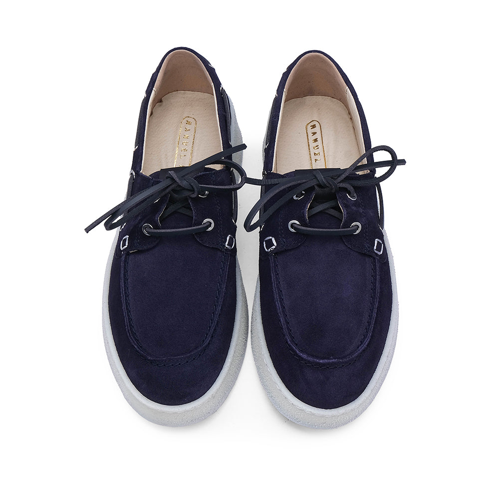 Sapato Casual Homem Camurça Azul Marinho