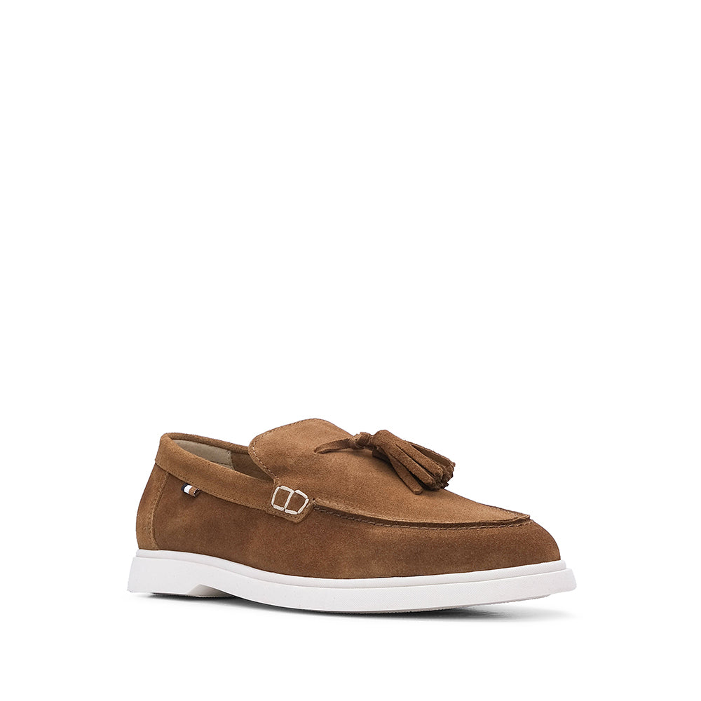 Sapato Mocassim Homem Camurça Camel