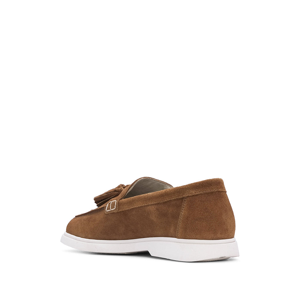 Sapato Mocassim Homem Camurça Camel