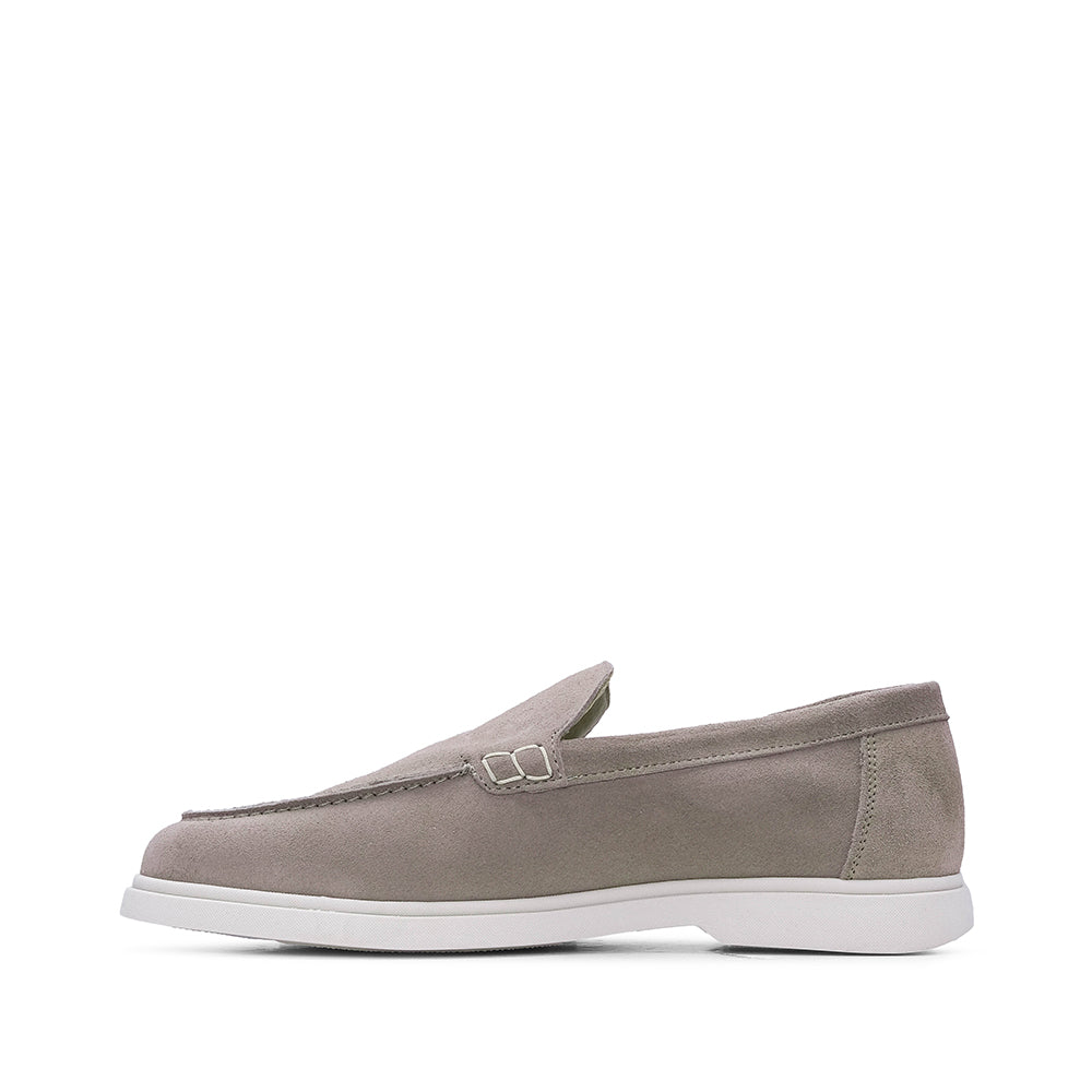 Sapato Mocassim Homem Camurça Taupe