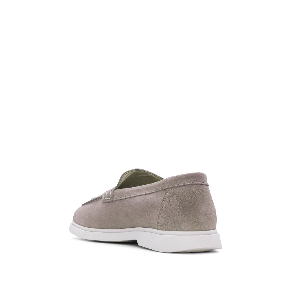 Sapato Mocassim Homem Camurça Taupe