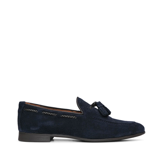 Sapato Clássico Homem Camurça Azul