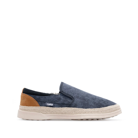 Sapato Casual Homem Têxtil Azul Marinho