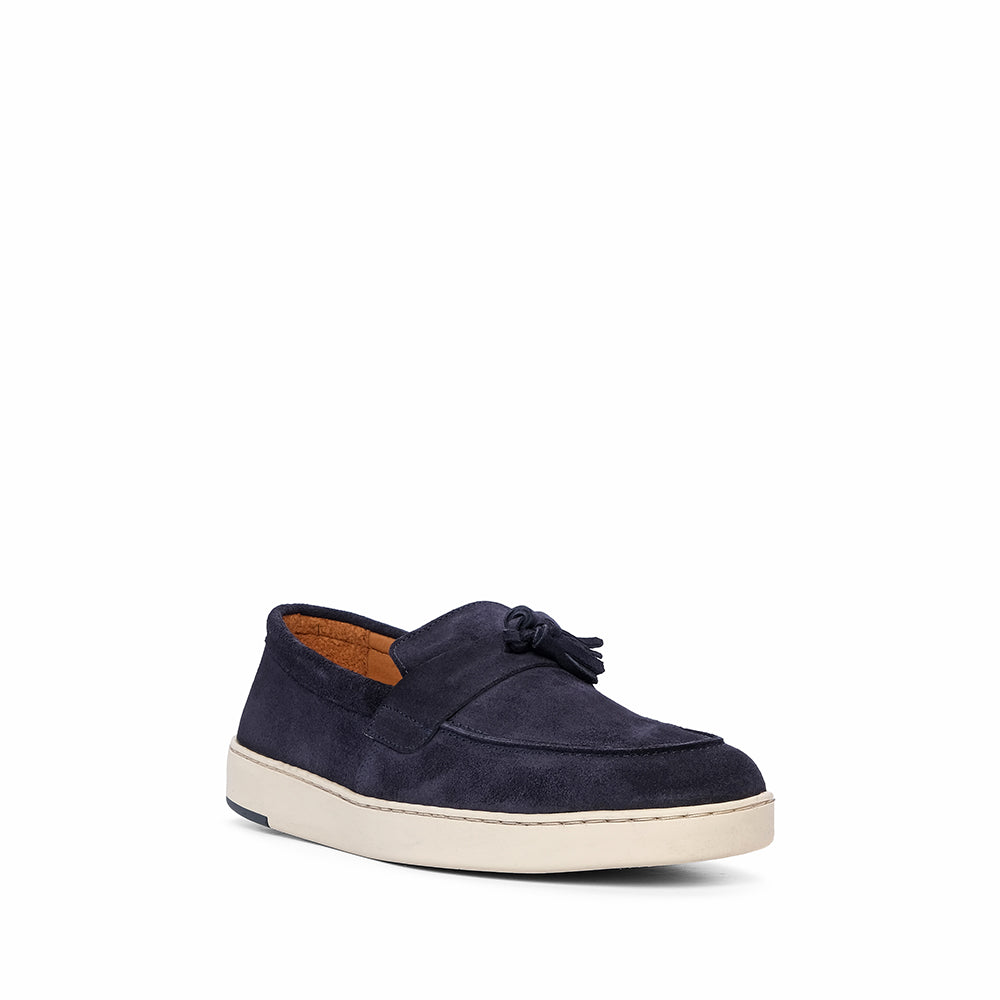 Sapato Mocassim Homem Camurça Azul Marinho