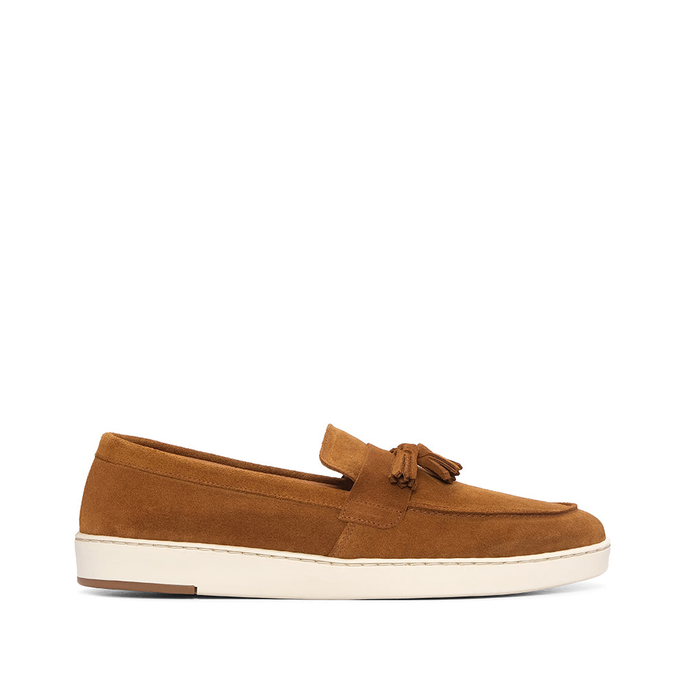 Sapato Mocassim Homem Camurça Cognac