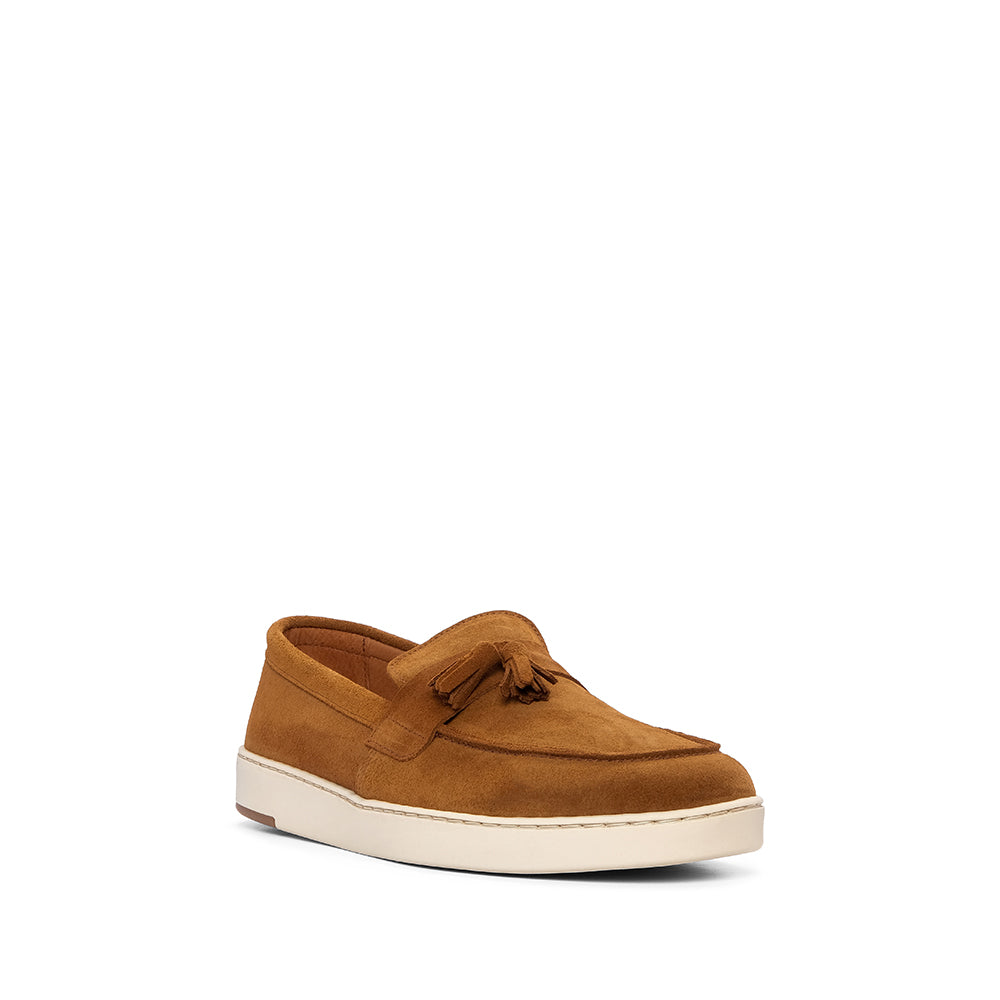Sapato Mocassim Homem Camurça Cognac