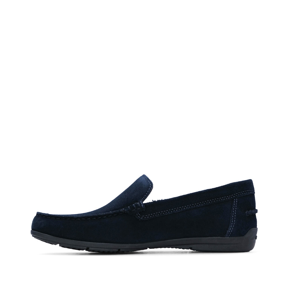 Sapato Casual Homem Camurça Azul Marinho