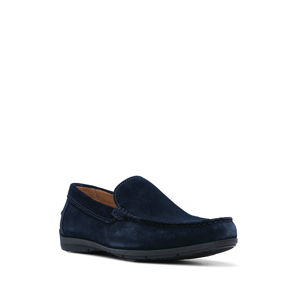 Sapato Casual Homem Camurça Azul Marinho