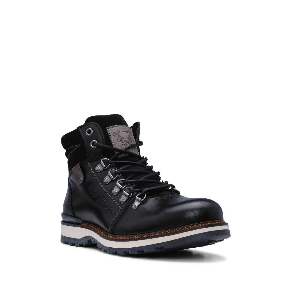 Bota Casual Homem Pele Preto