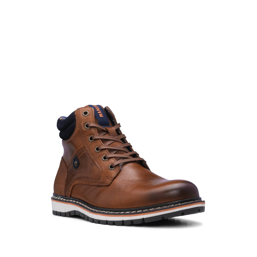 Botim Casual Homem Pele Cognac
