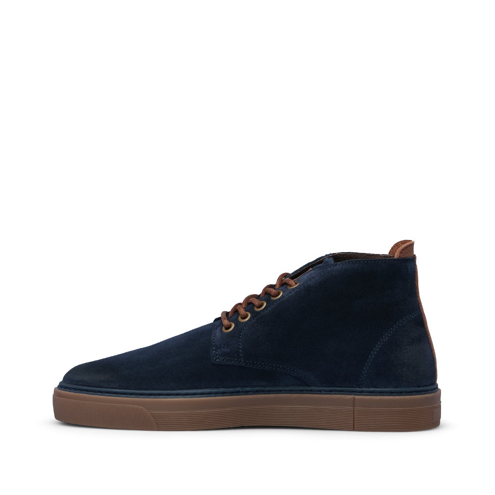 Botim Casual Homem Camurça Azul Marinho