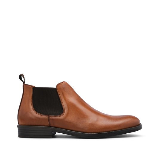 Botim Casual Homem Pele Cognac