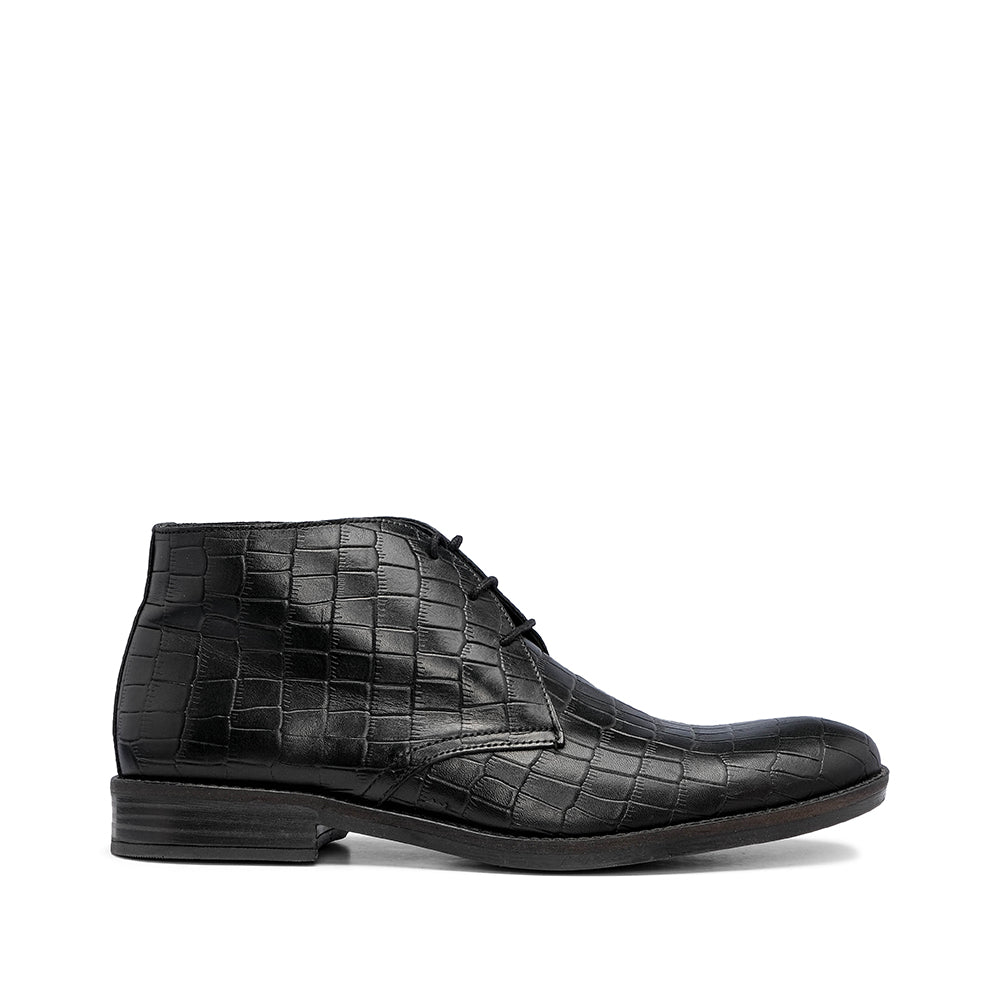 Botim Casual Homem Gravado Preto