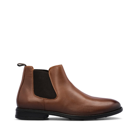 Botim Casual Homem Pele Camel