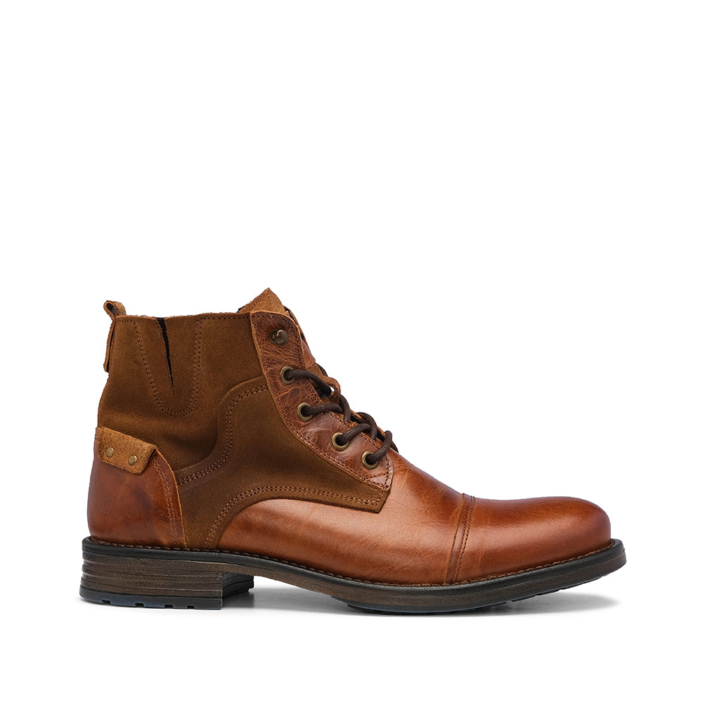 Botim Casual Homem Pele Camel