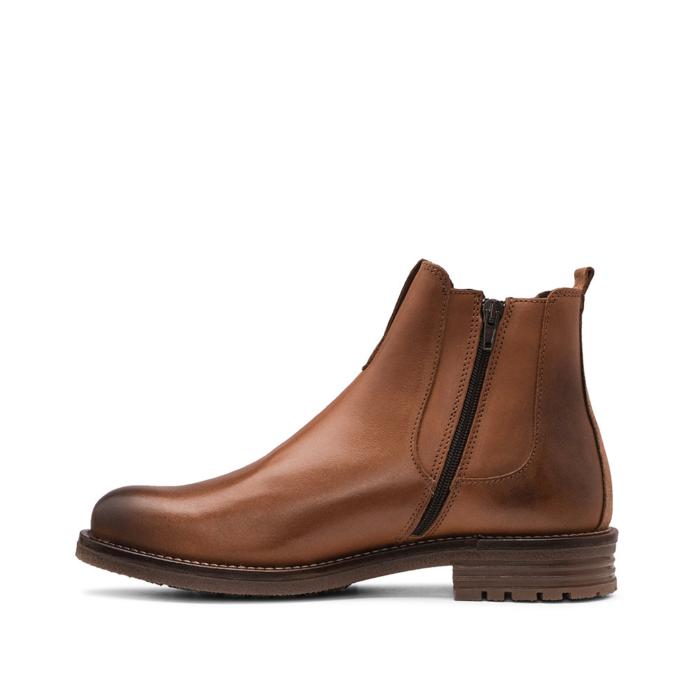 Botim Casual Homem Pele Cognac